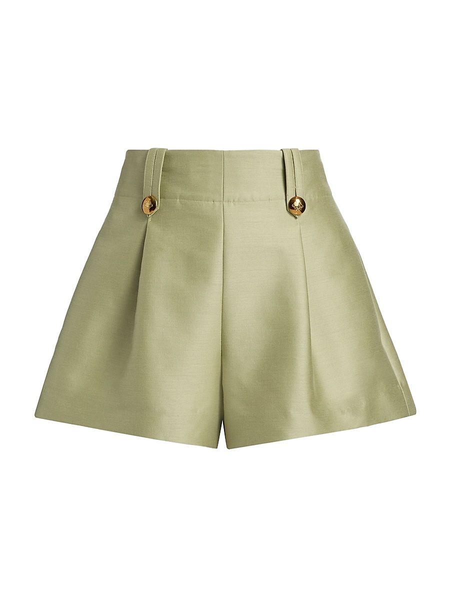 Women's Luna Wool-Silk Shorts - Palm - Size 8