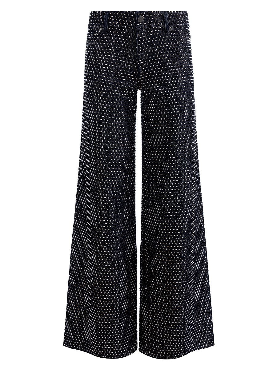 Women's Amazing Embellished Low-Rise Baggy Jeans - Dark Rinse Hematite - Size 32