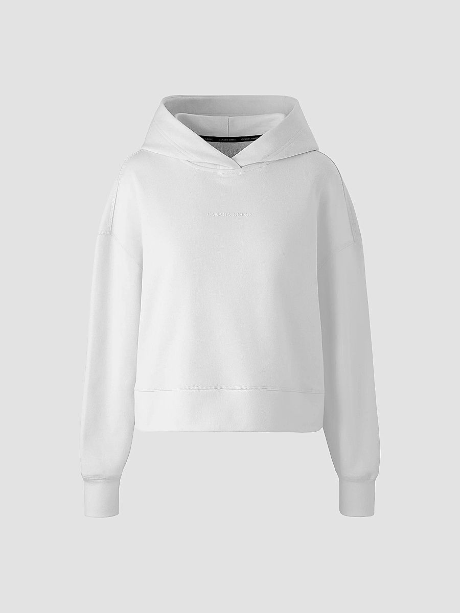 Canada Goose Women's Muskoka Embroidered Logo Hoodie - White - Size XS