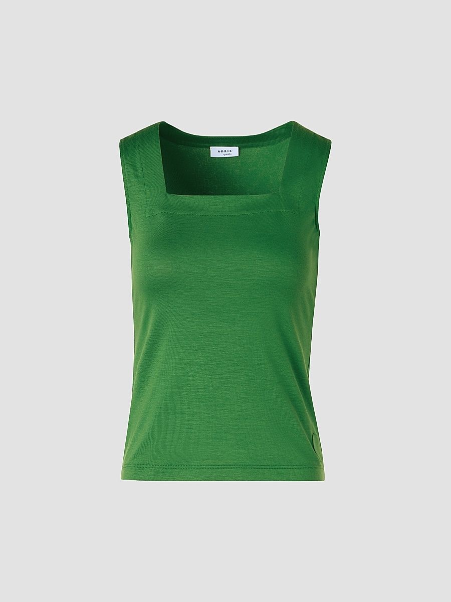 Women's Stretch Jersey Sleeveless Top - Green - Size 16