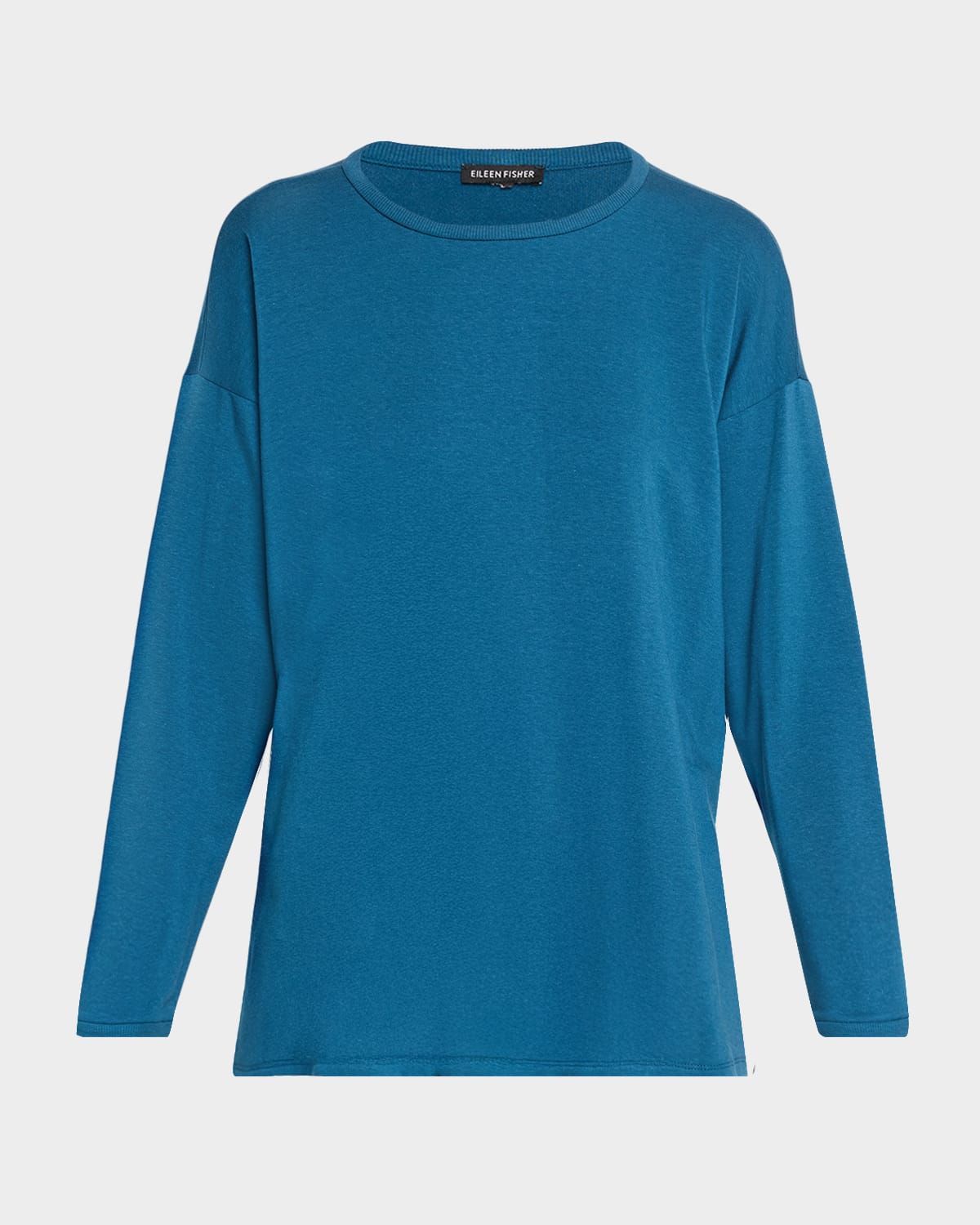 Crewneck Side-Slit Terry Top