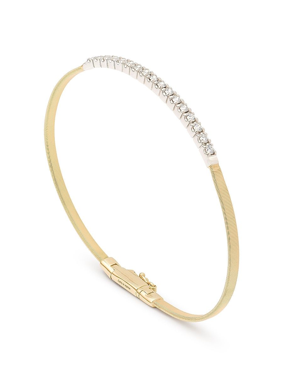 Women's Masai Two-Tone 18K Gold & 0.44 TCW Diamond Coil Bracelet - Yellow Gold