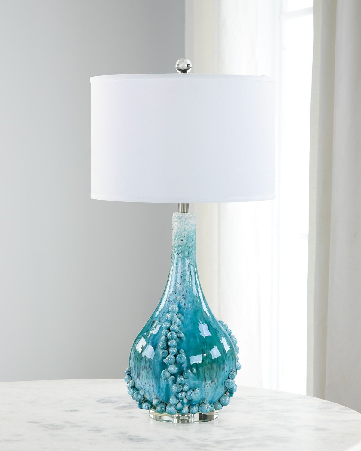 Bubbling Blue 34" Table Lamp