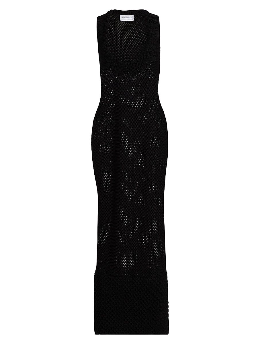 Women's The Lou Lou Net Stitch Maxi Dress - Black - Size XS