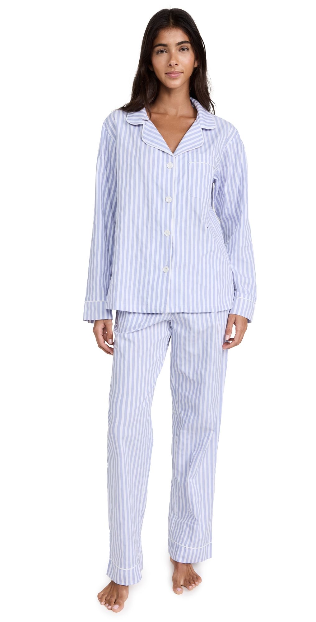 BedHead PJs Classic Stripe Pajama Set Blue 3D S