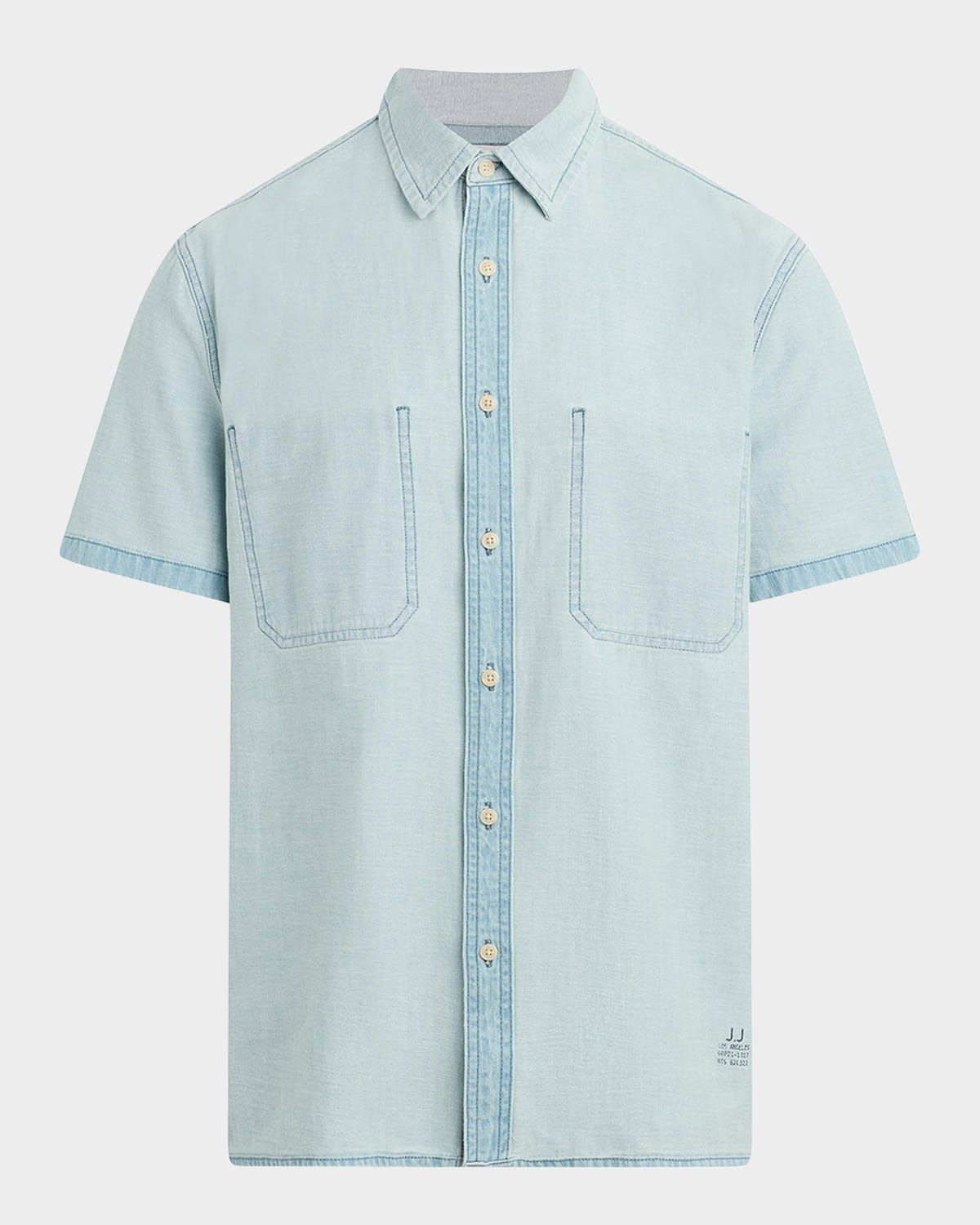 Men & apos;s Reverse Chambray Camp Shirt