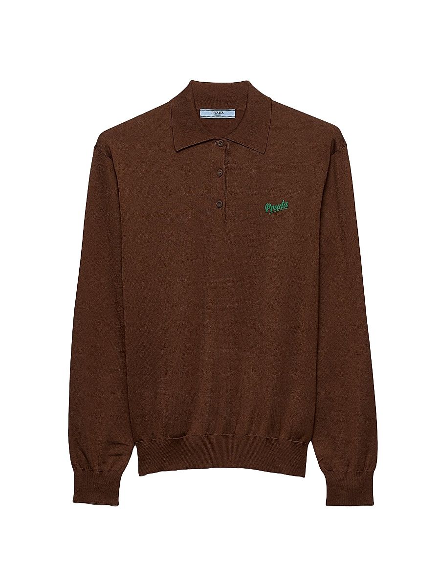 Women's Silk Polo Shirt - Brown - Size 10