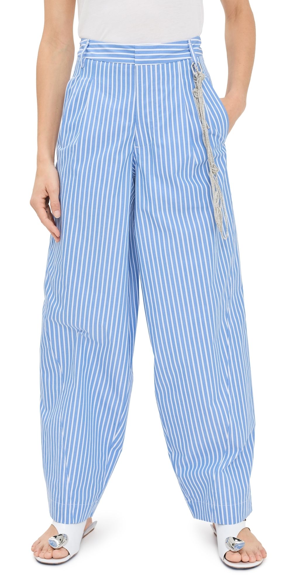 ESSENTIEL ANTWERP Hoek Barrel Leg Pants Combo1 Lake Blue 36