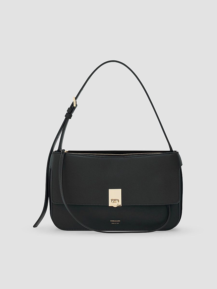 Women's Cara Extra-Small Leather Shoulder Bag - Black