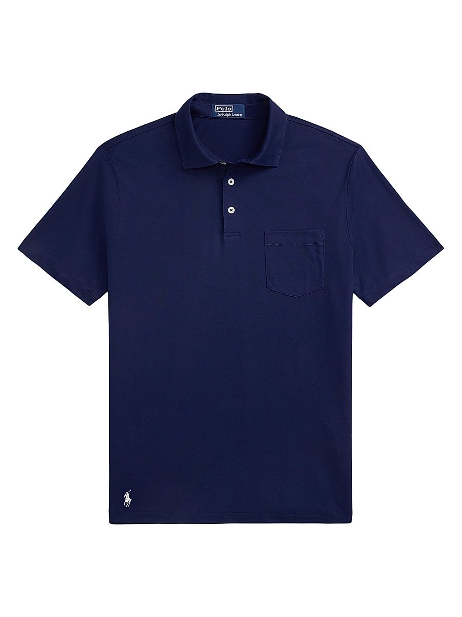 Men's Standard-Fit Lisle Polo Shirt - Newport Navy - Size XXL