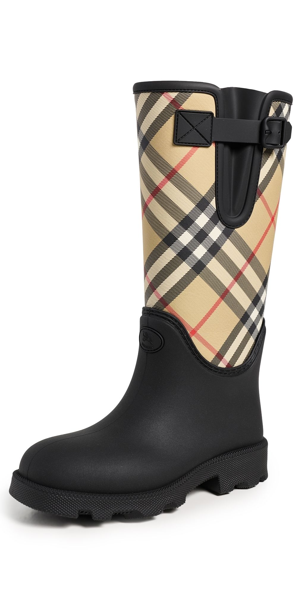 Burberry Rubber Marsh Stamp High Boots Black 35