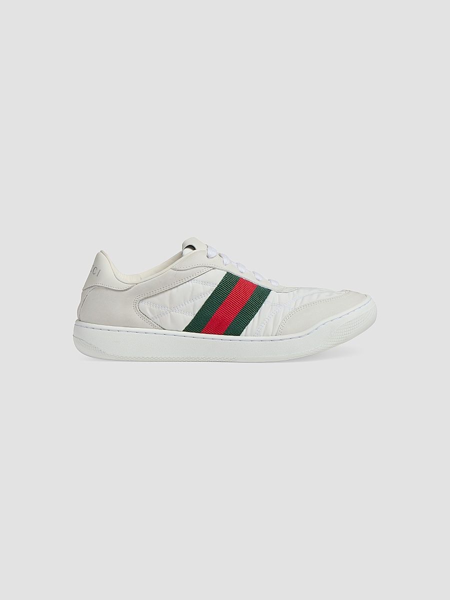 Women's Screener Side-Striped Low-Top Sneakers - White - Size 12