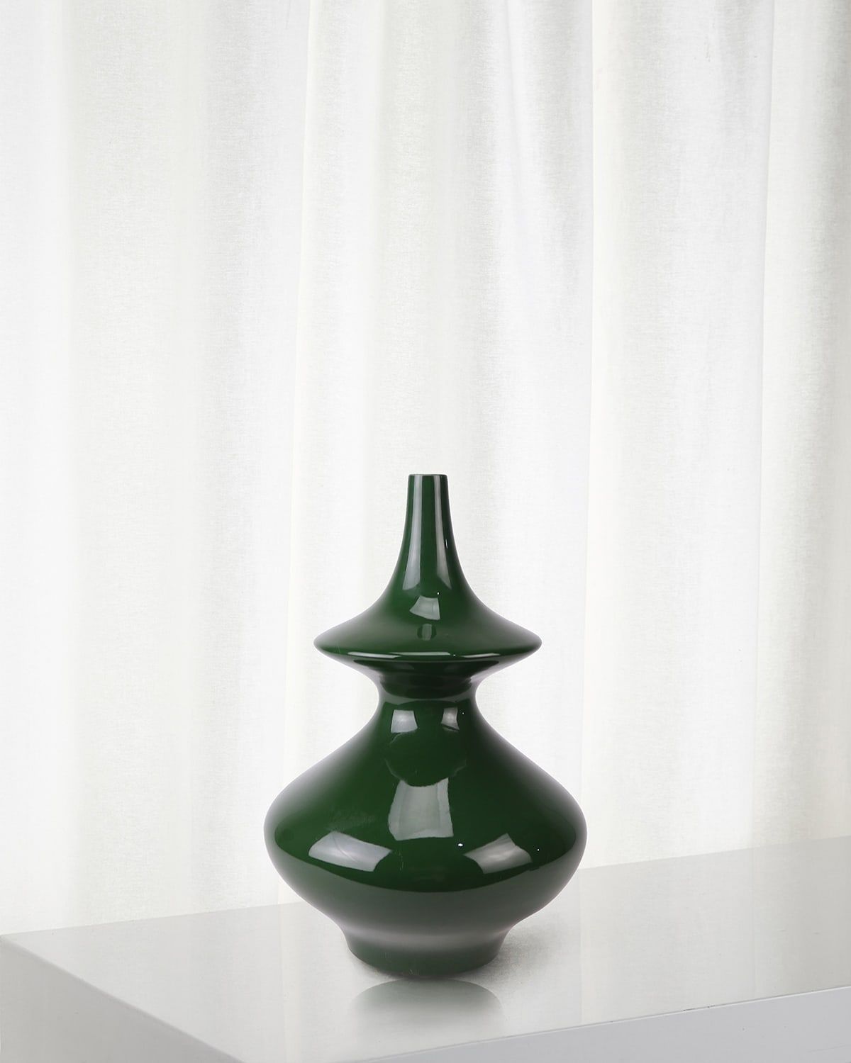 Irregular Porcelain Vase, 13"