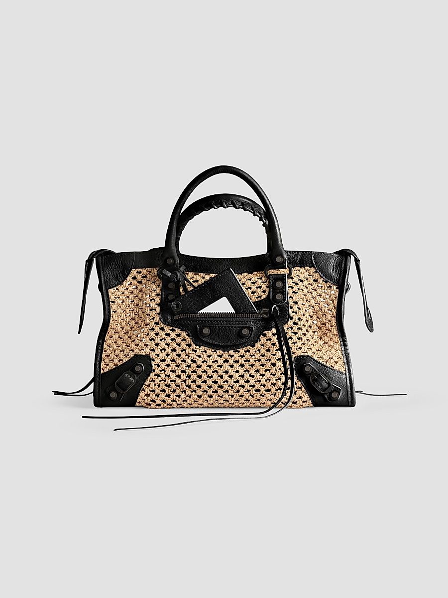 Balenciaga Women's Le City Top Handle Bag - Natural Black