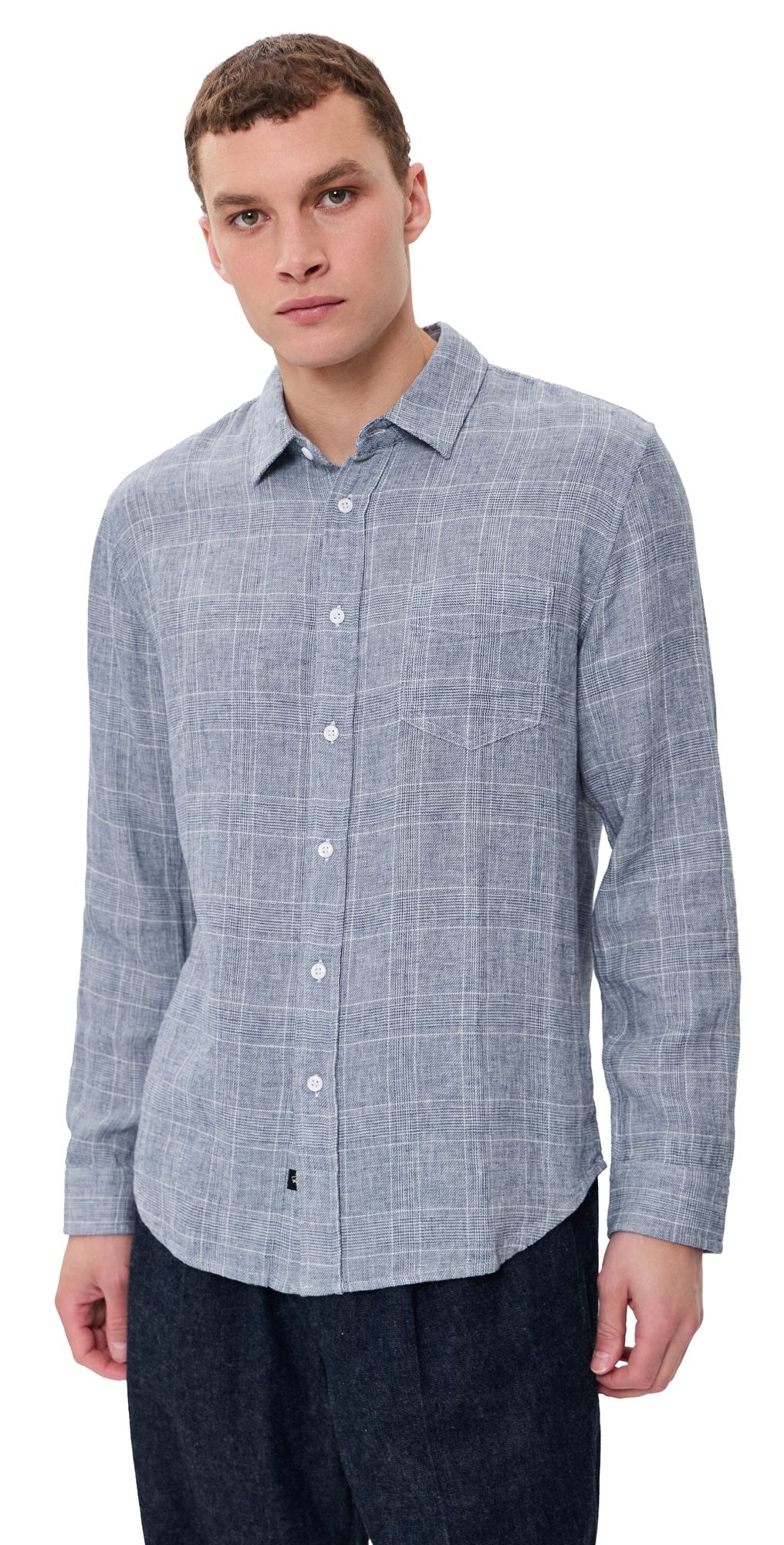 RAILS Gracy Button Down Shirt Navy White M