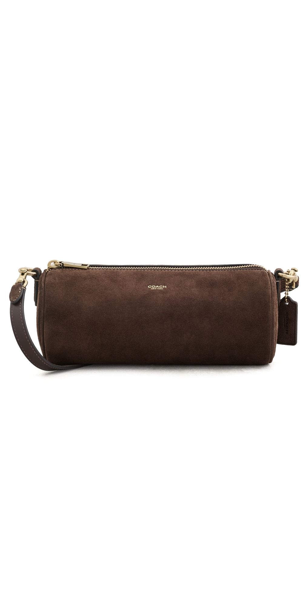 Coach Suede Barrel Bag Dark Chocolate One Size