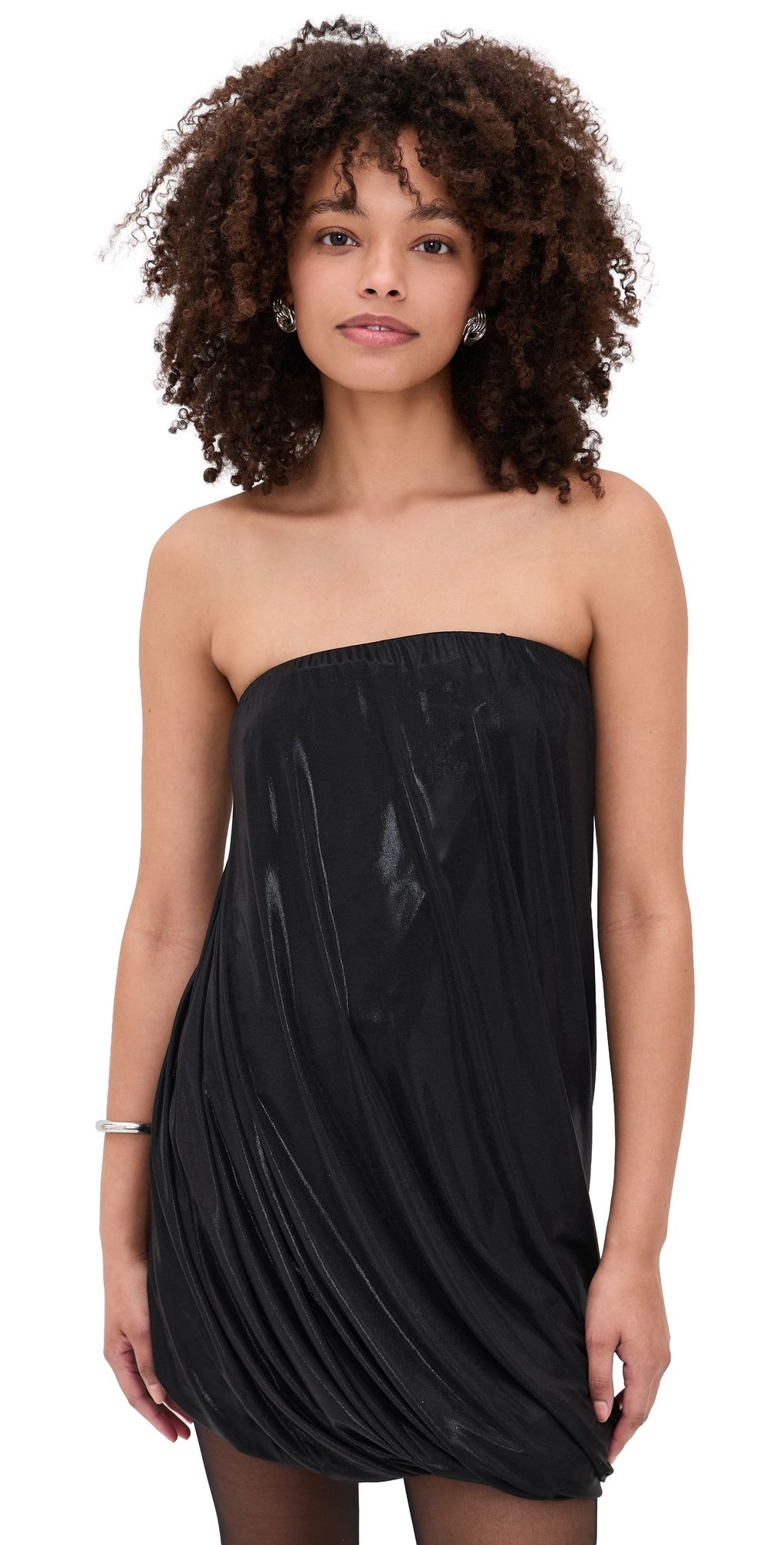Norma Kamali Strapless Twist Mini Dress Black XXS