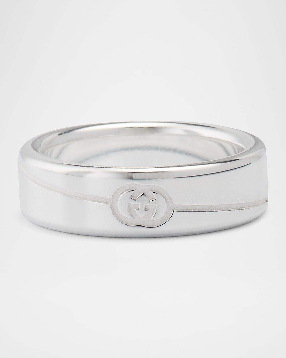Men & apos;s Gucci Tag Ring, 6mm Silver