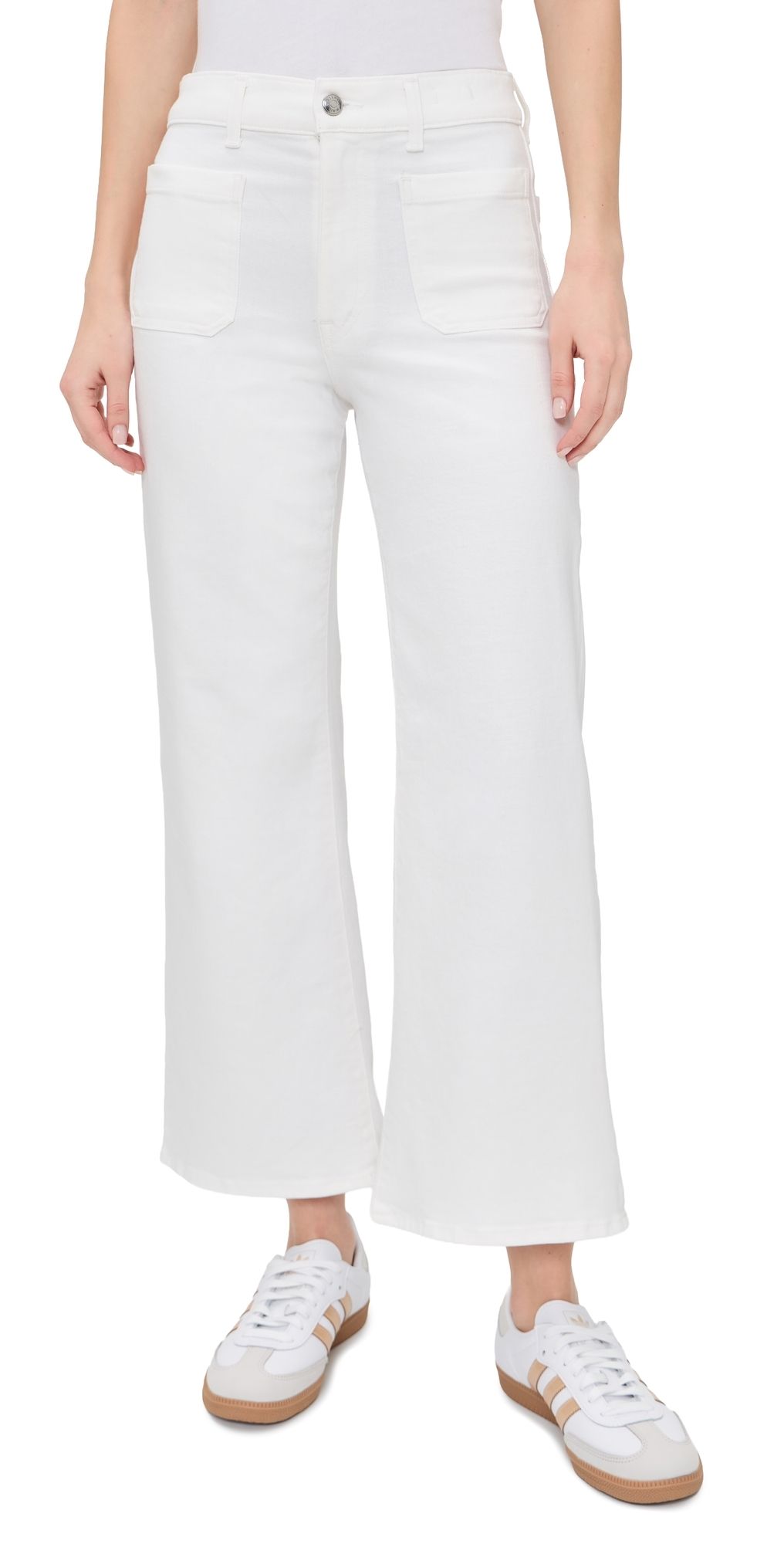 Madewell The Emmy Petite Wide Leg Jeans Tile White 25