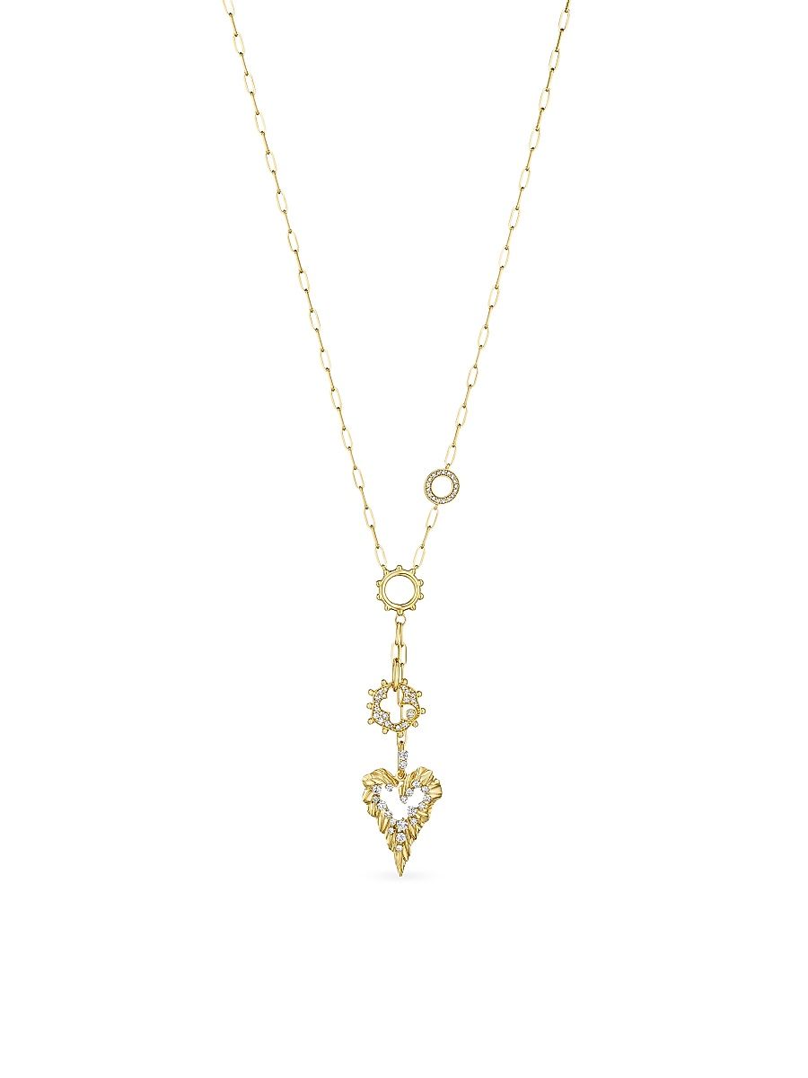 Women's Penka 18K Yellow Gold & 0.83 TCW Diamond Charm Necklace - Yellow Gold
