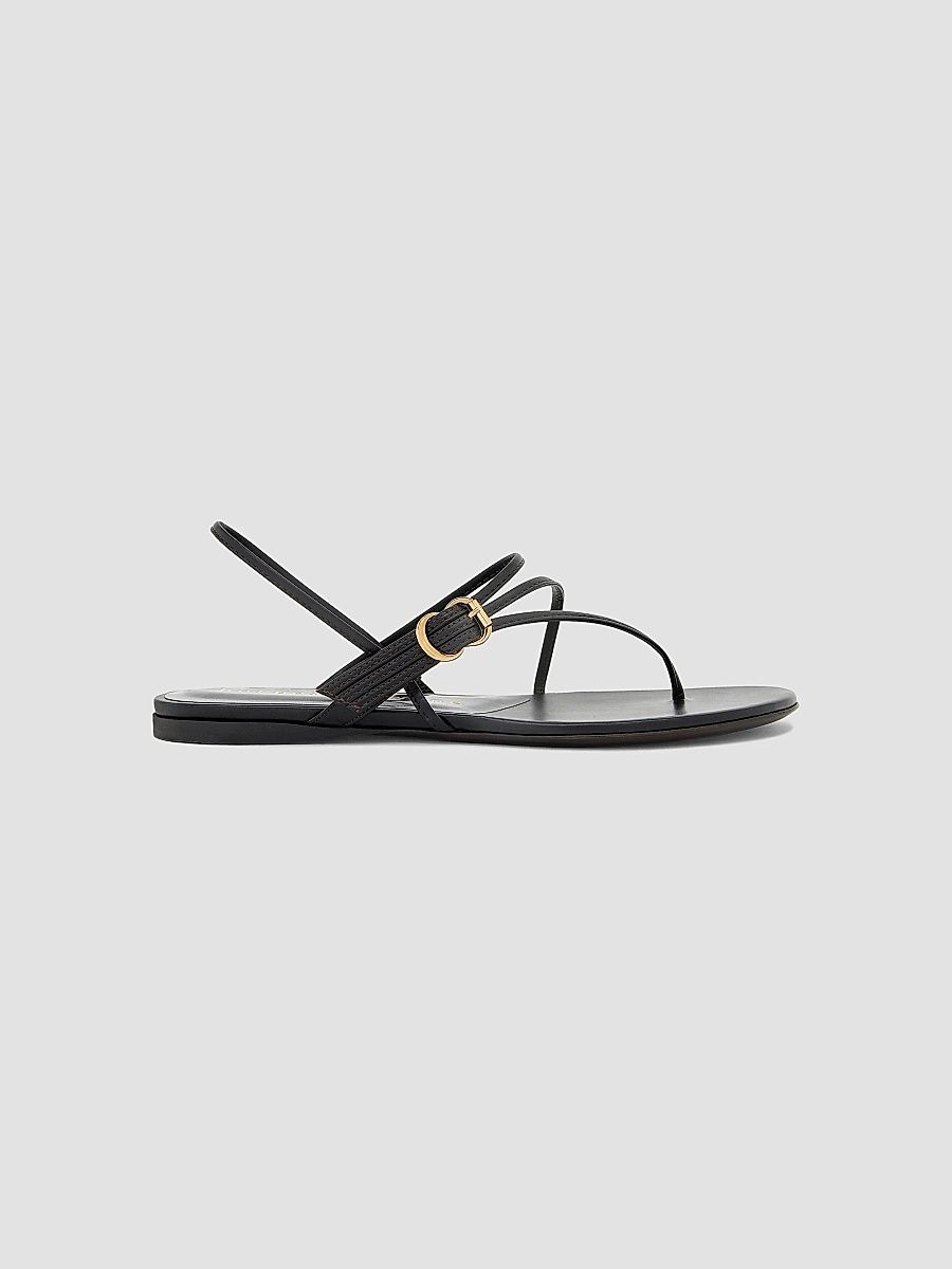 Herbert Levine Women's Starry-Eyed Leather Sandals - Dark Brown - Size 11