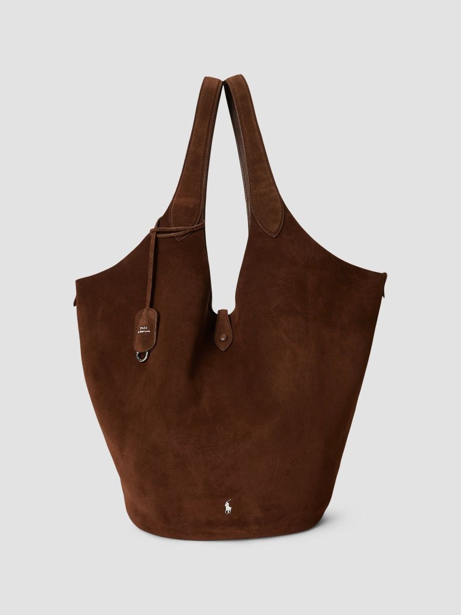 Polo Ralph Lauren Women's Polo Play Large Suede Tote Bag - Cafe