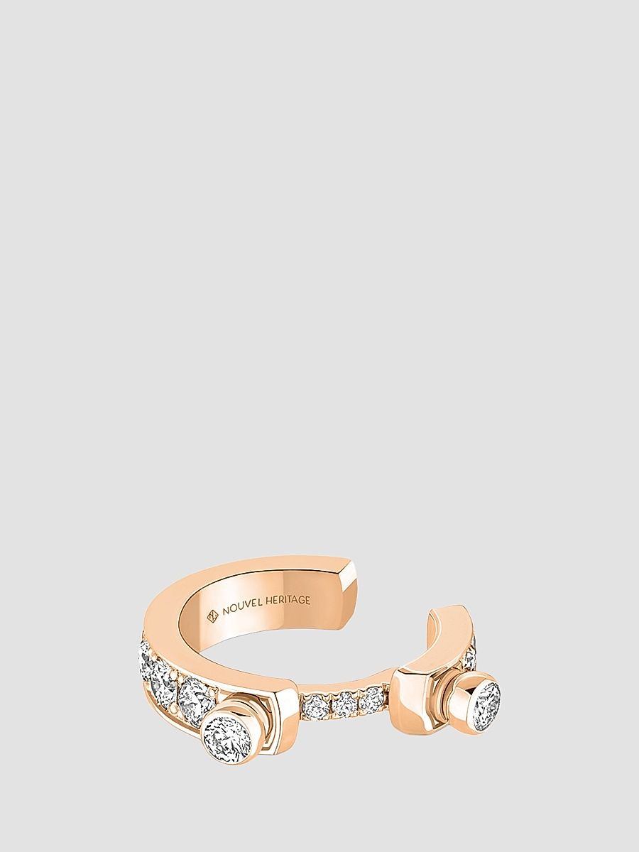 Women's Mood Eternity Tuxedo 18K Rose Gold & 0.27 TCW Diamond Single Ear Cuff - Rose Gold