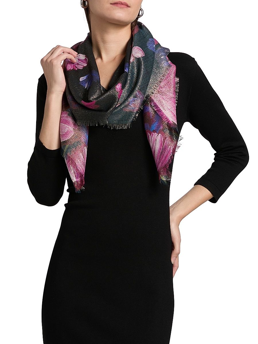 Women's Janice Virgin Wool Scarf - Donna Pink