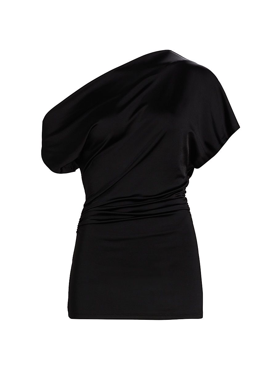 Women's Edel One-Shoulder Top - Black - Size 4