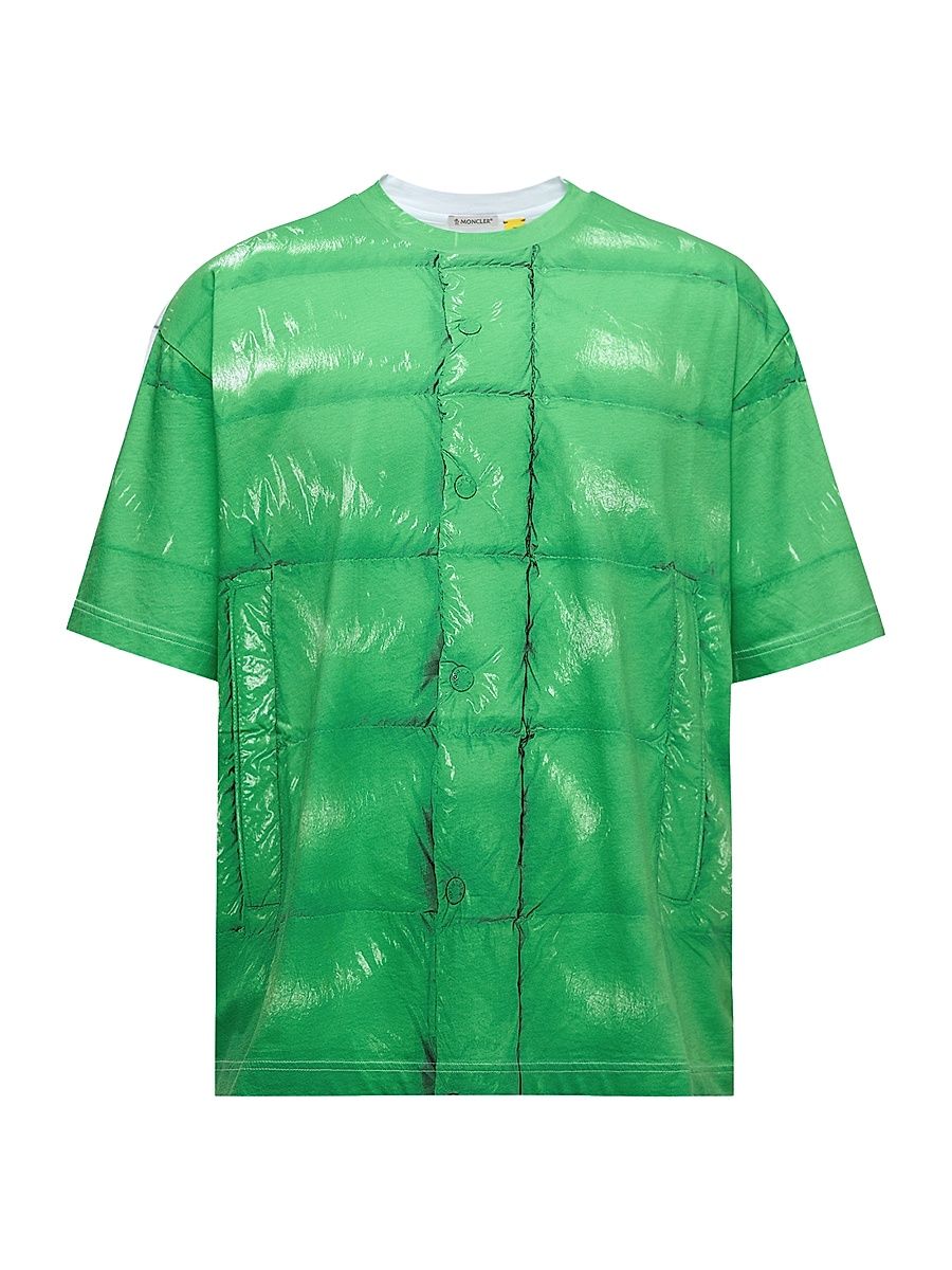 Men's Moncler x A$AP Rocky Crew Neck T-Shirt in Cotton - Bright Green - Size Large