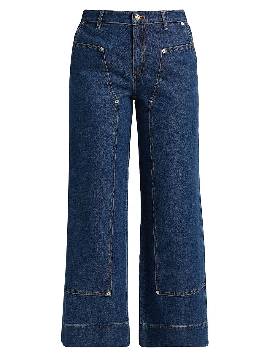 Women's Ryker Wide-Leg Cropped Jeans - Tide - Size 16