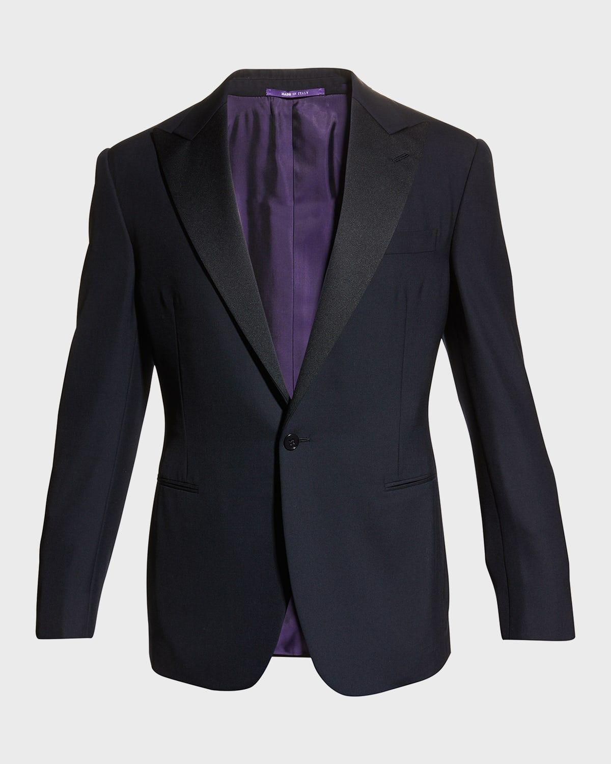 Men & apos;s Barathea Solid Wool Tuxedo