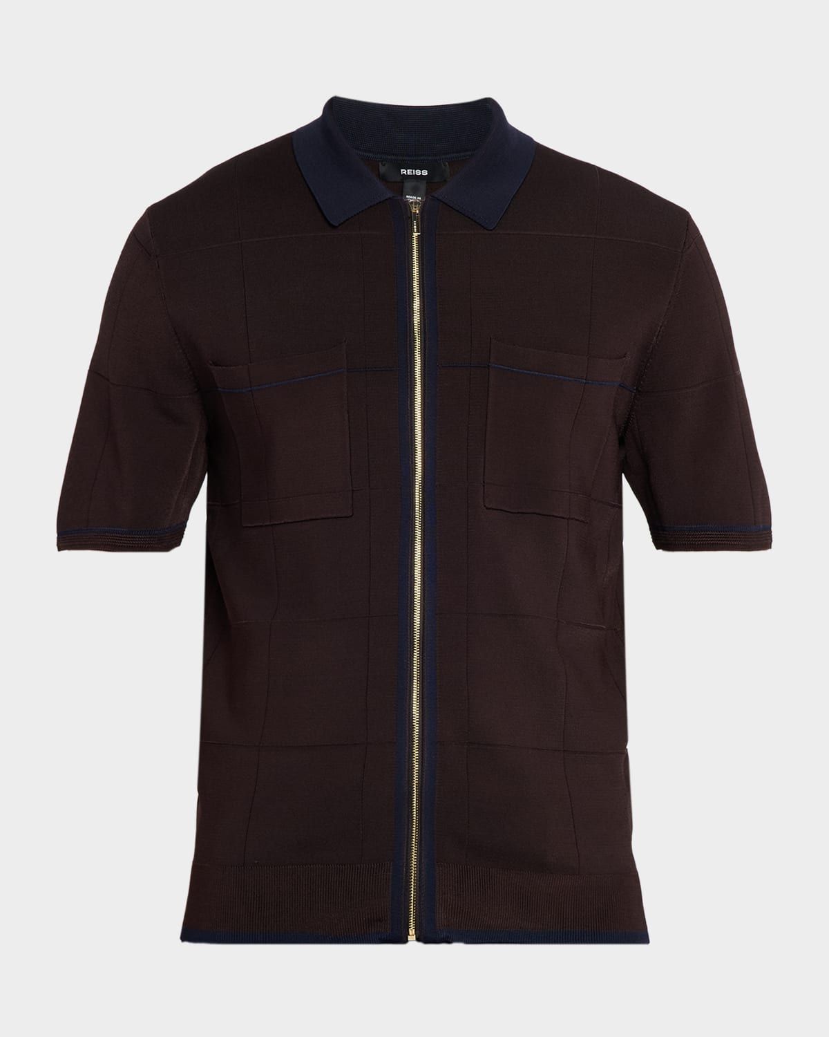 Men & apos;s Baxter Tipped Full-Zip Polo Shirt