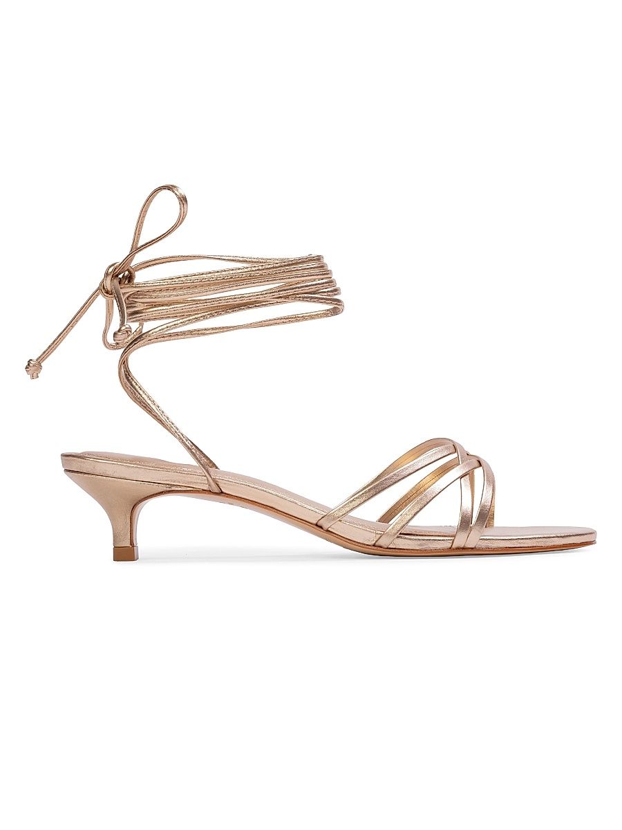 Women's Suri 35MM Metallic Sandals - Gold Metallic Leather - Size 12