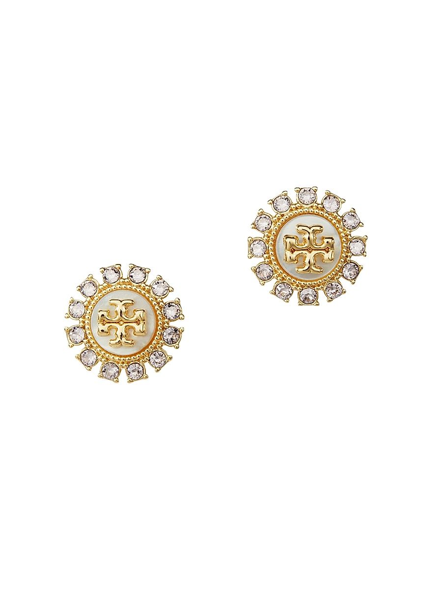 Women's Kira 18K Gold-Plated & Glass Crystal Stud Earrings - Tory Gold