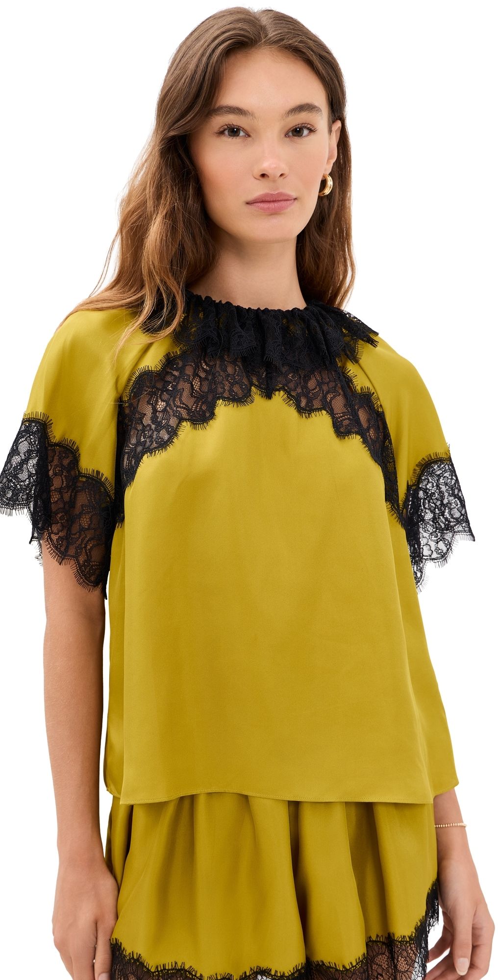 Ulla Johnson Nina Silk Blouse Citrine 12