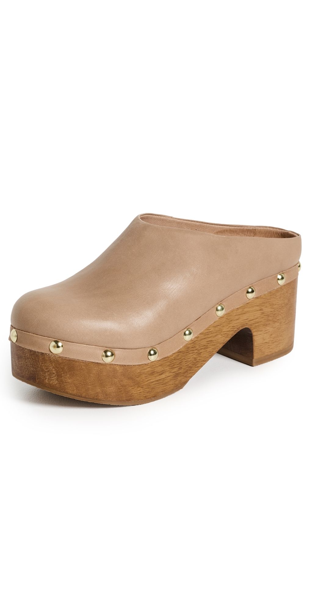 Free People Calli Clogs Tan Leather 8