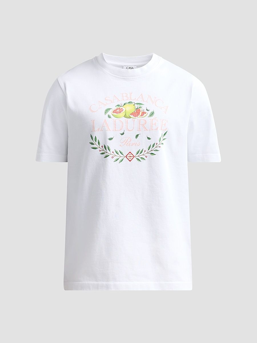 Men's Casablanca X Ladurée Classic T-Shirt - White - Size Small