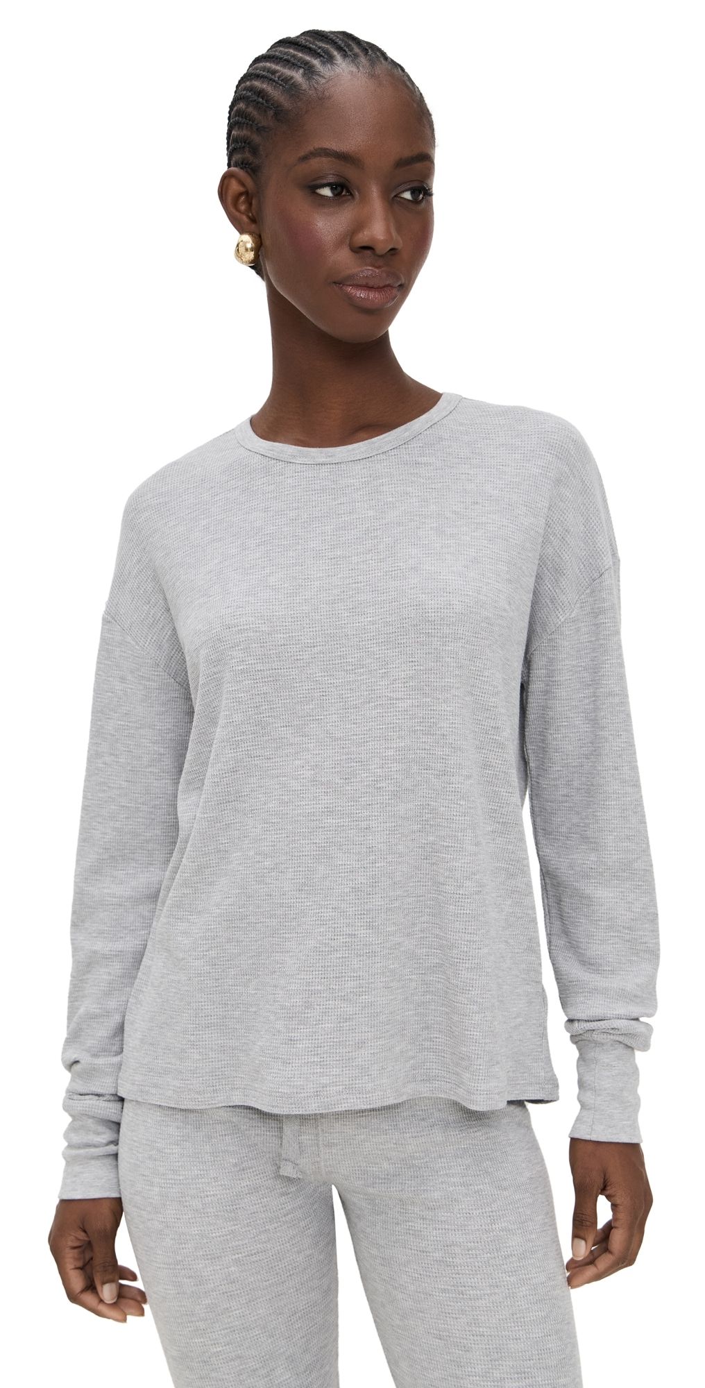 Éterne Oversized Thermal Top Heather Grey S