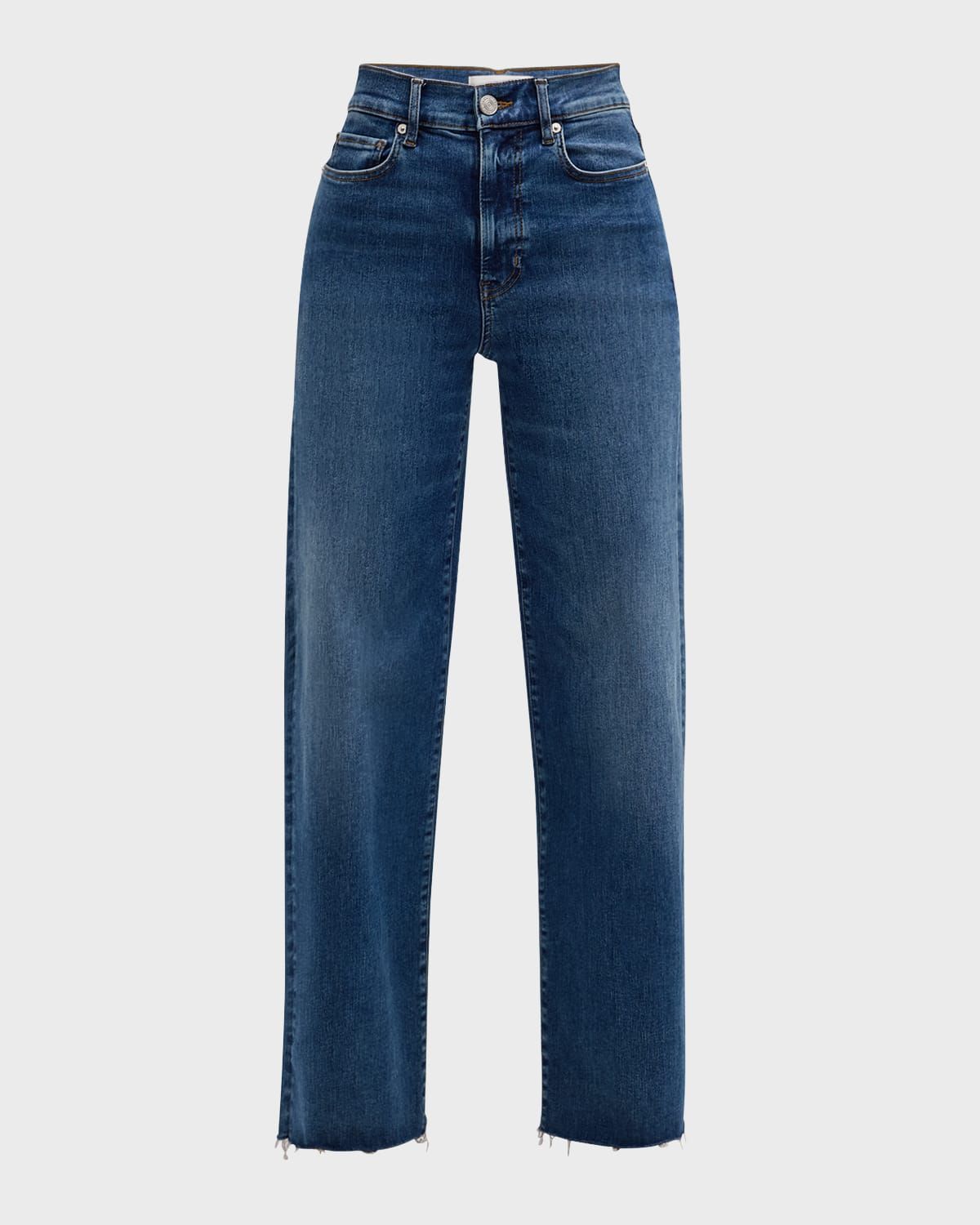 Le Slim Palazzo Raw Fray Jeans