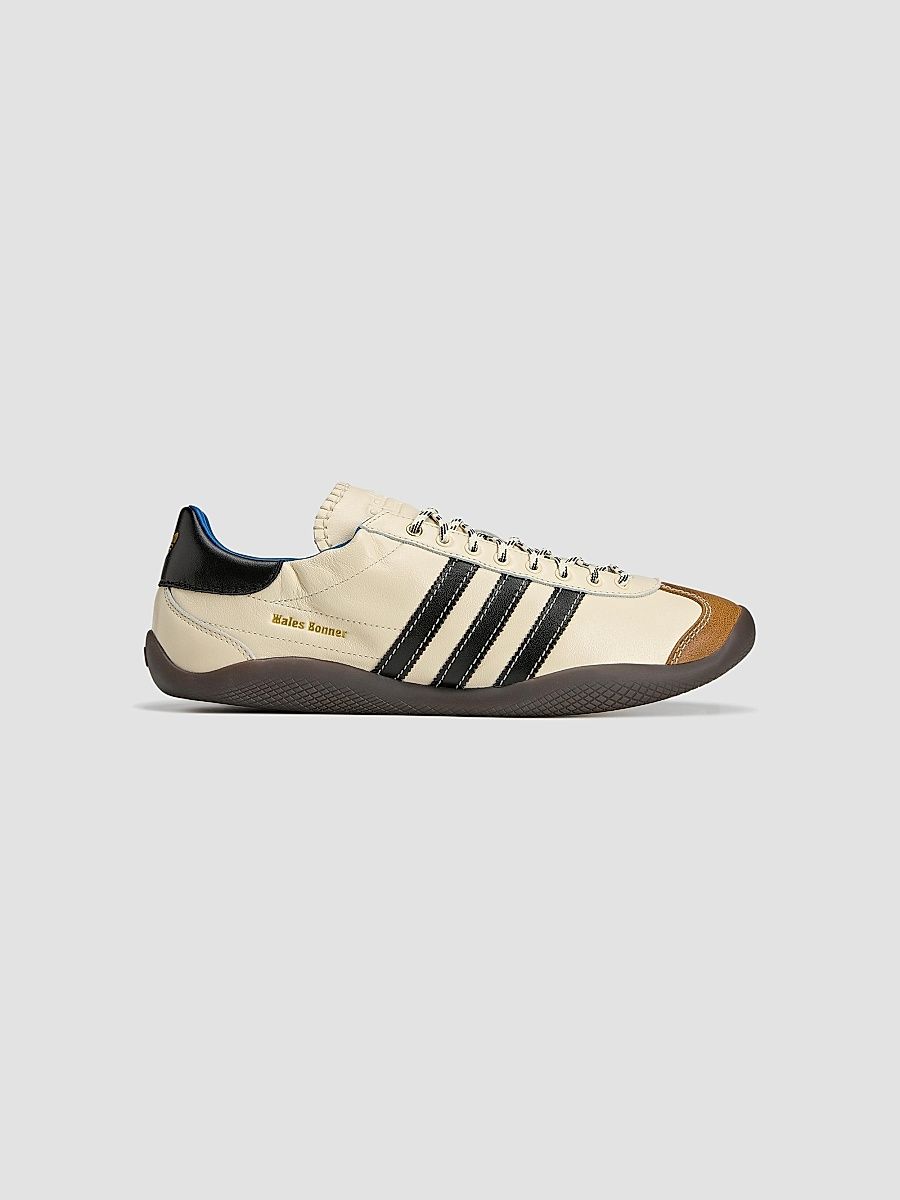 adidas Y-3 Men's adidas x Wales Bonner Karintha Leather Low-Top Sneakers - Wonder White - Size 11.5