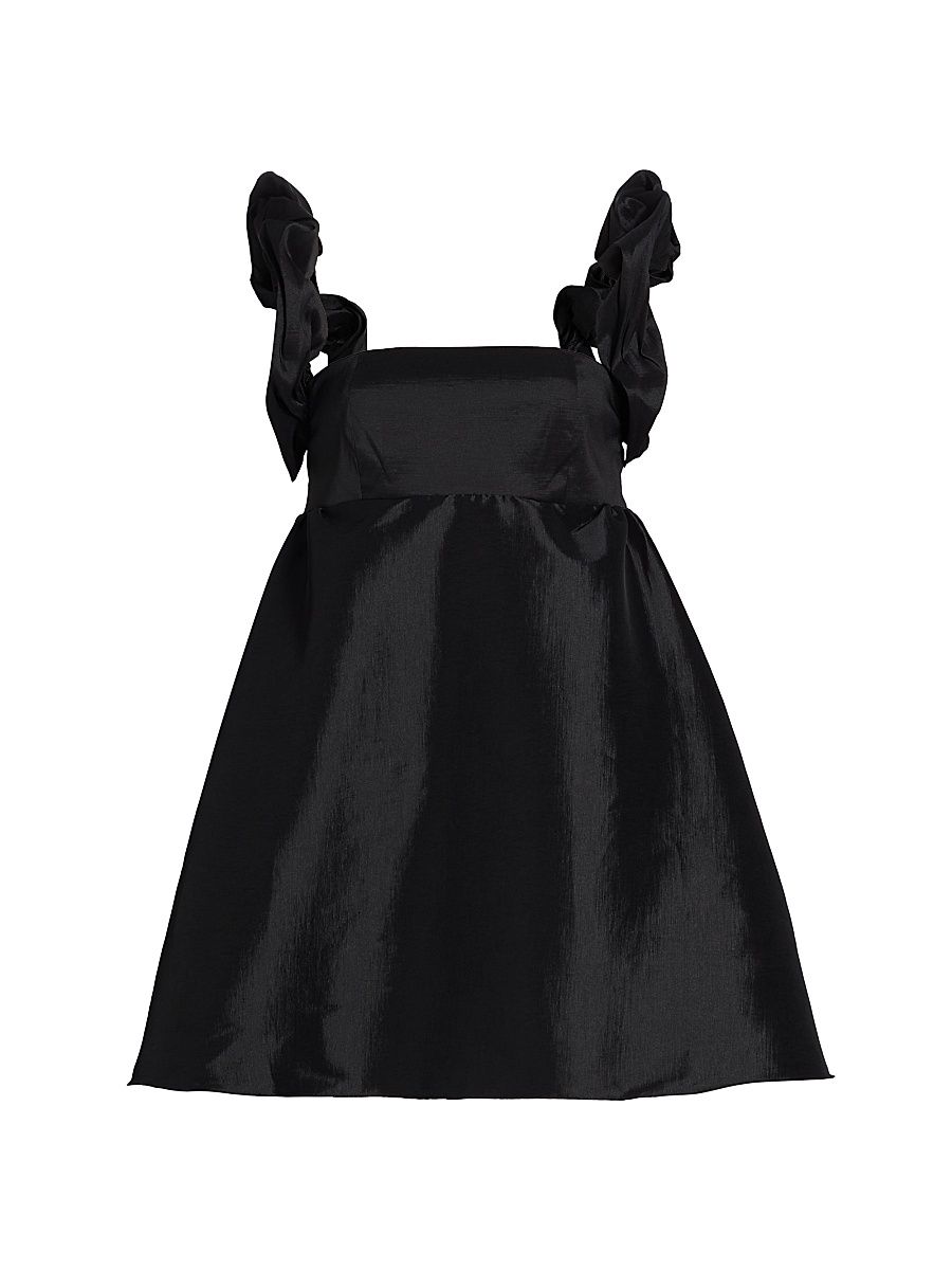 Women's Angela Taffeta Bubble-Strap Cocktail Dress - Black - Size 10