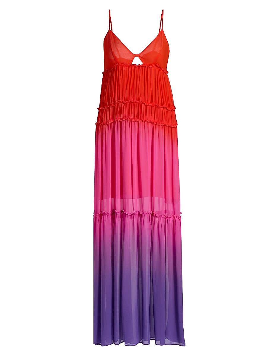 Women's Antonella Ombré Maxi Dress - Violet Dip Dye - Size Large