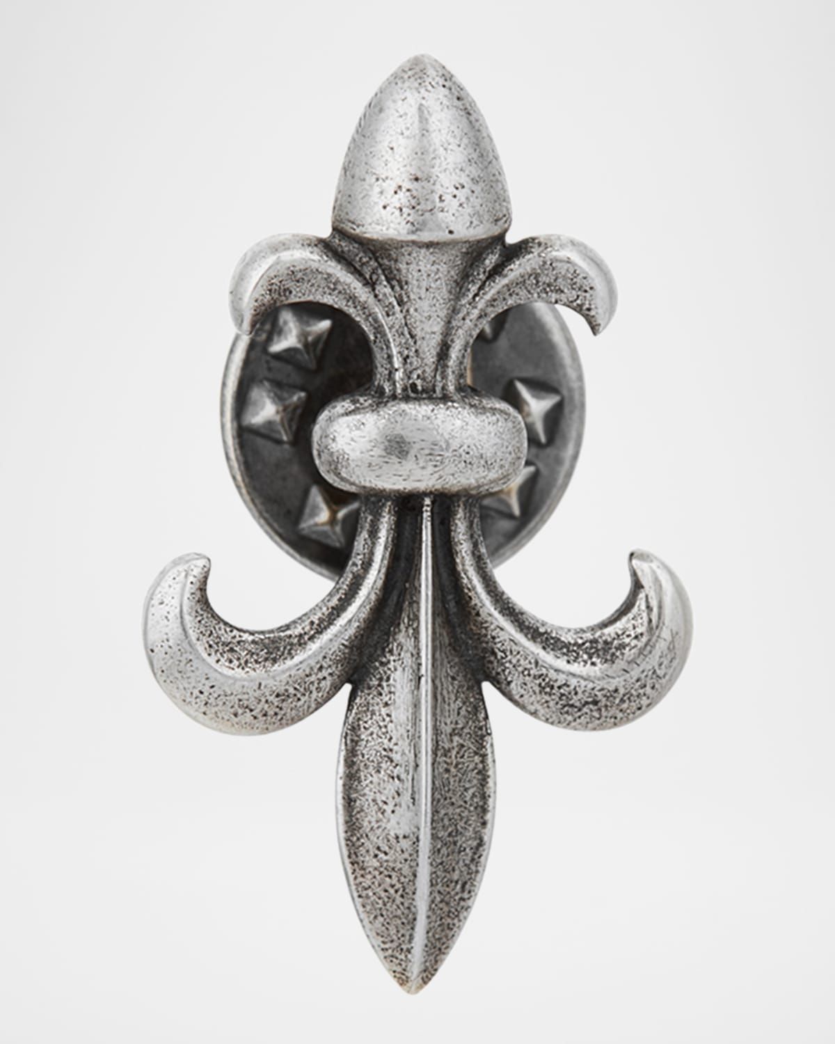 Men & apos;s Sterling Silver Fleur De Lis Pin