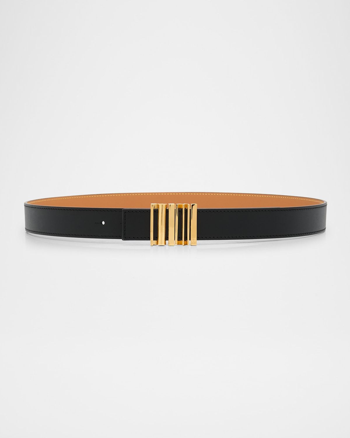 Leather Belt W/ Engraved Buckle