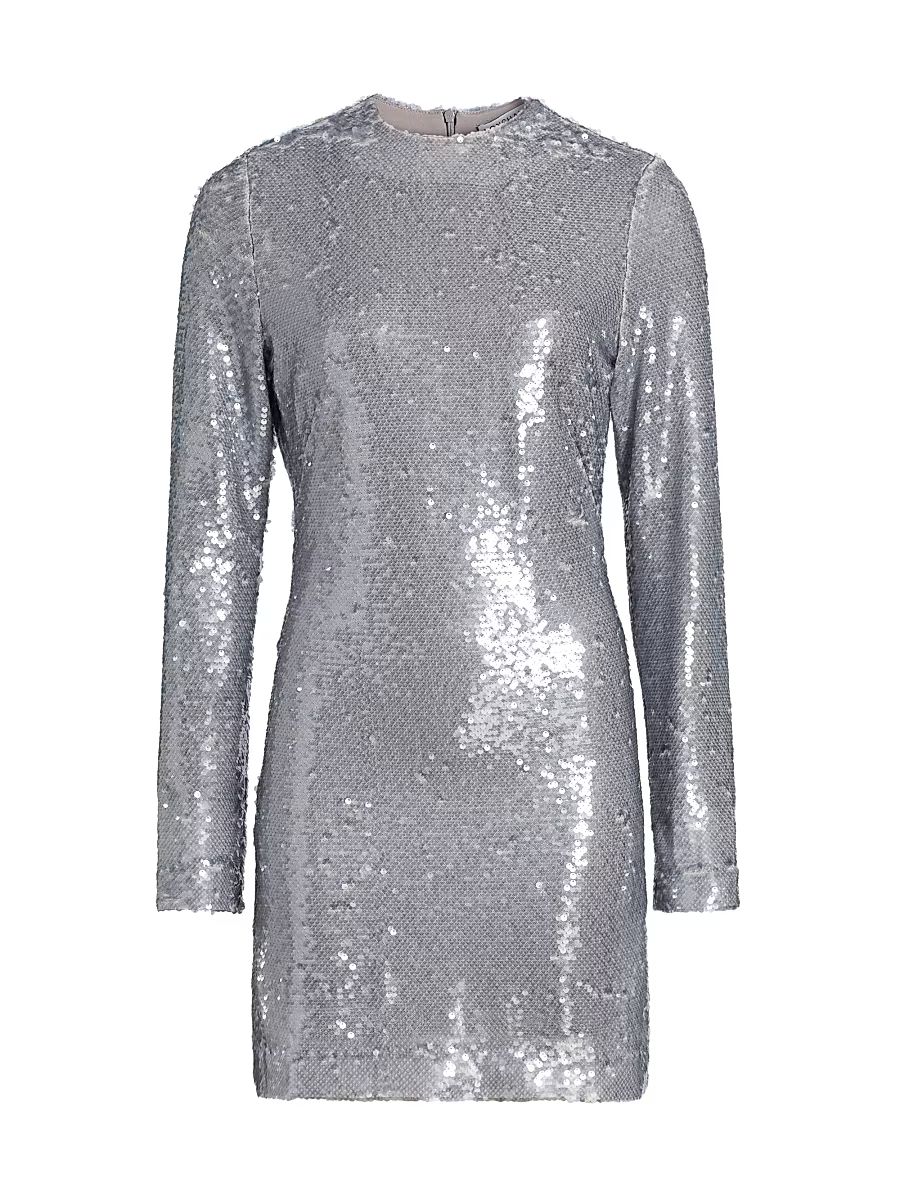 Women's Zola Sequined Minidress - Quick Silver - Size XL