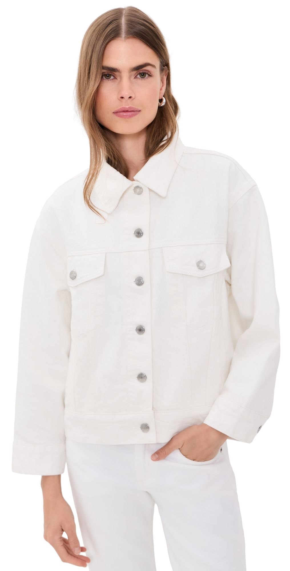 PARKE Oversized Jean Jacket White S/M
