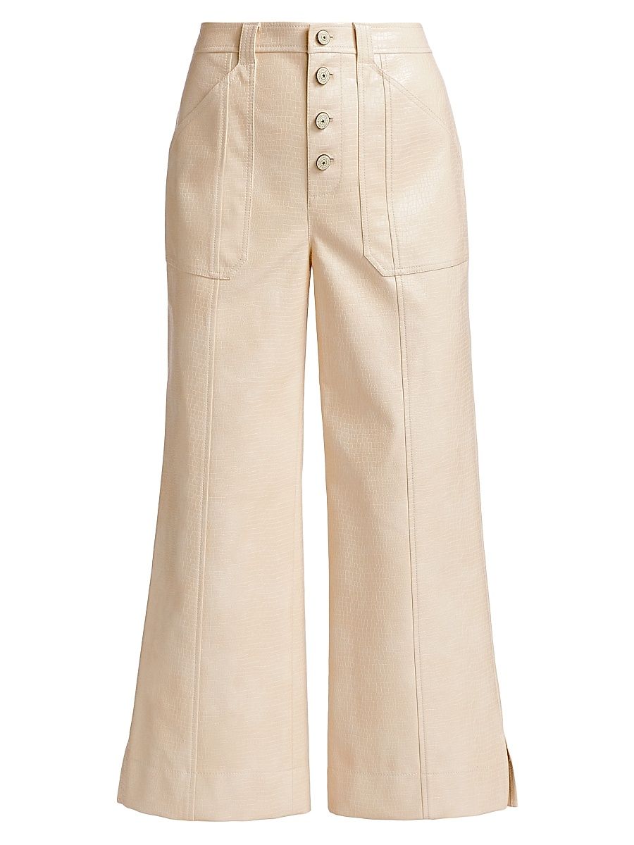 Women's Benji Textured Snake Pants - Gardenia - Size 14
