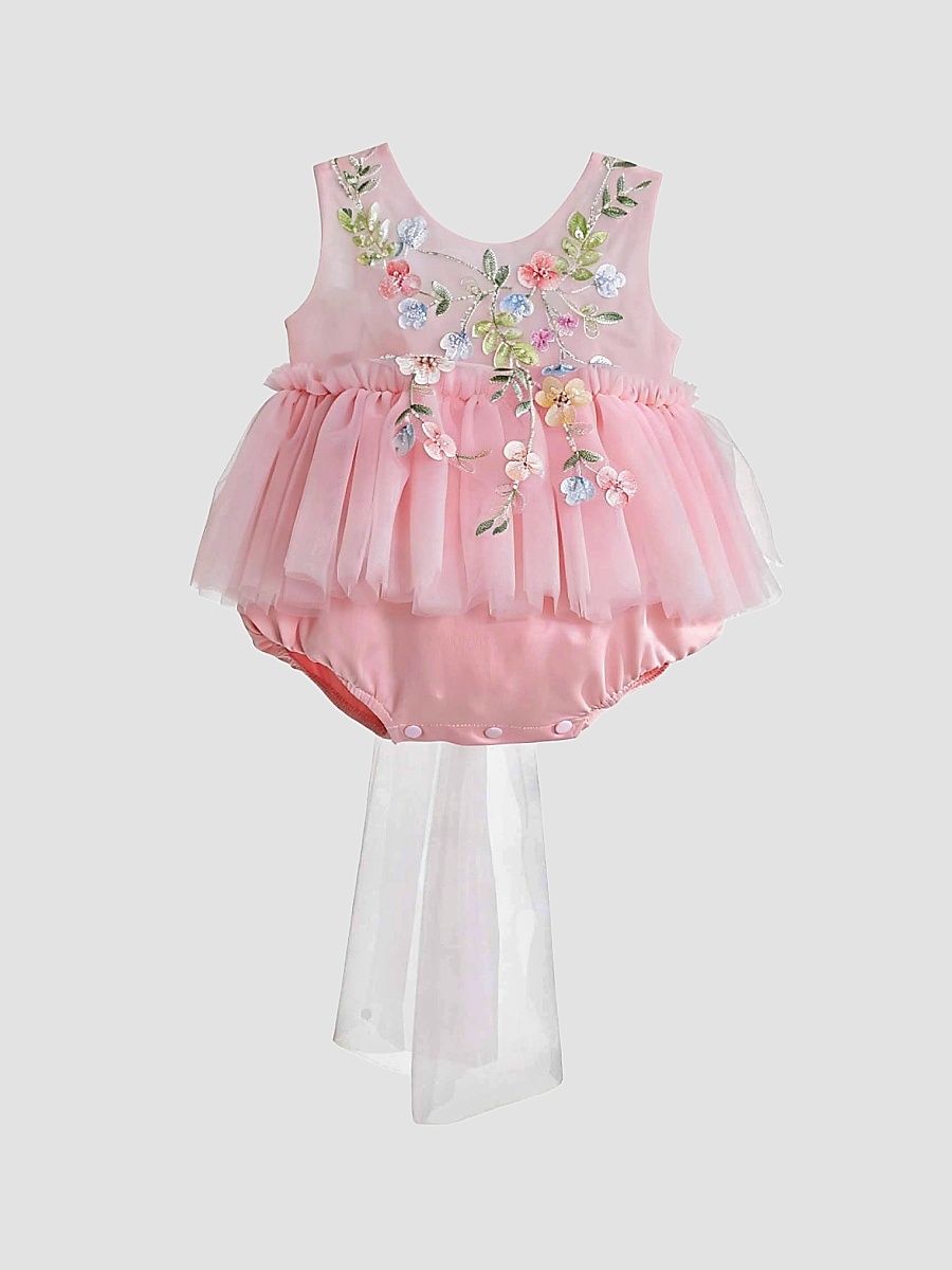 Baby Girl's Rosella Floral Romper Dress - Pink - Size 18 Months