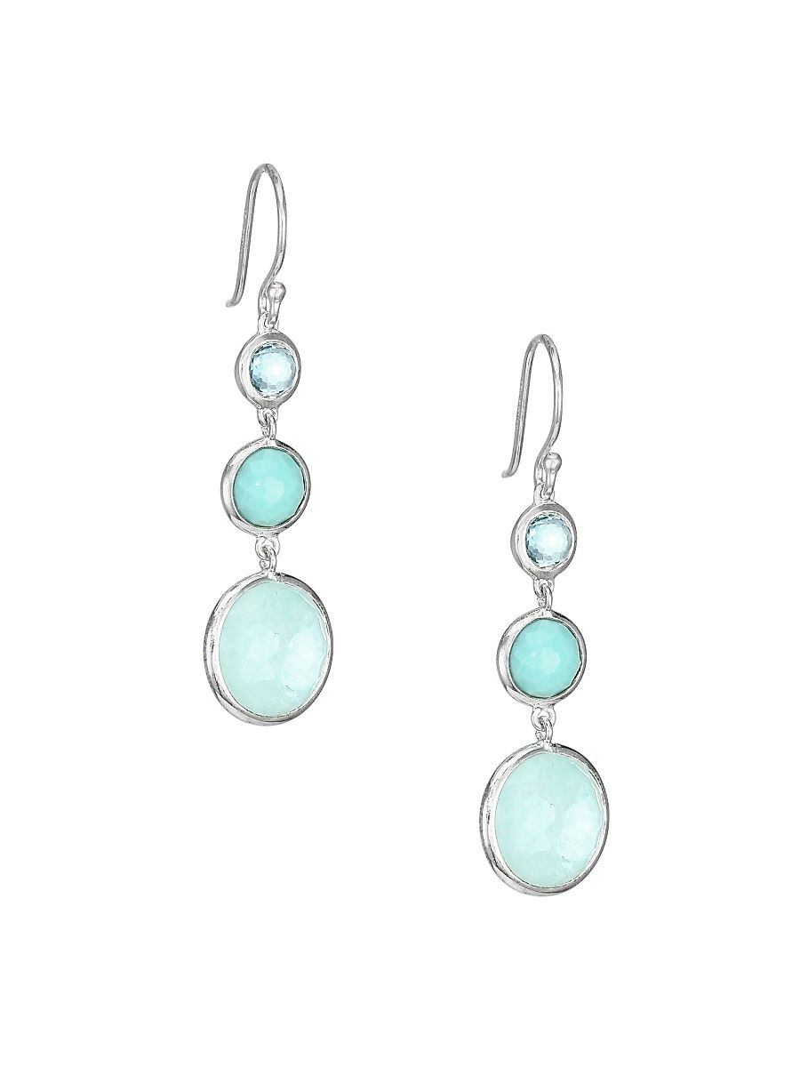 Women's Lollipop Lollitini Sterling Silver & Multi-Stone Triple-Drop Earrings - Silver